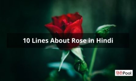 10 Lines About Rose in Hindi